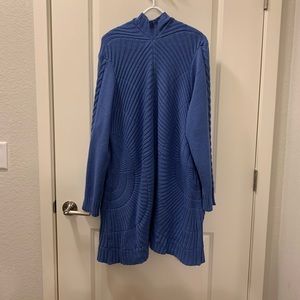 Cornflower Blue Dolman Sleeve Sweater Cardigan